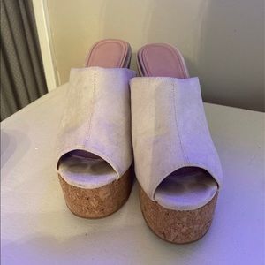 Cream Cork Wedges